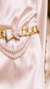 2020 Brand Women Vintage Leather Link Ketting Feest Fijne mode Jewelry Belt Long Chain1862019