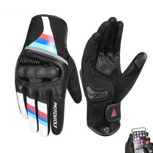 2020 Ademend Leer Motorsport Touch Screen Mannen Motocross Handschoenen Voor Bmw R1200GS F800GS R1250GS HONDA252o
