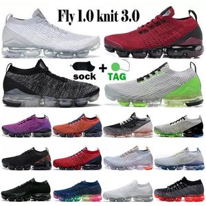 2022 Fly 1.0 Knit 3.0 Chaussures de course pour hommes Pure Platinum Oreo Triple Black Throwback Future Electric South Beach Flash Pink Rose Femmes Baskets Sports Designer Sneakers