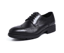 Brown Black Hommes Chaussures Wear Style Style Art Toe Toe Sous-Sole Sold-Sole Sold Mariage Mode Oxfords Homme avec Boîte