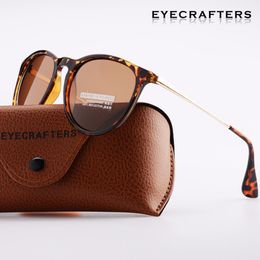 2020 marron marque concepteur lunettes de soleil polarisées femmes rétro Vintage oeil de chat lunettes de soleil femme mode miroir lunettes 4171