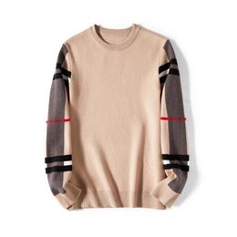 Classique hommes pull tricoté marque hommes classique tricot sweat Vintage Plaid concepteur pull chandails M-3XL 99666