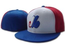 2020 Canada Expos Bleu Blanc Rouge Casquettes de baseball ajustées Logo de l'équipe brodée Sports Plat Chapeaux fermés Mode extérieure Hip Hop Chapea5788881