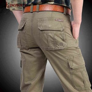 2020 décontracté Cargo pantalon hommes salopette coton militaire multi-poches Baggy pantalons longs grande taille 44 armée droite tactique pantalon H1223