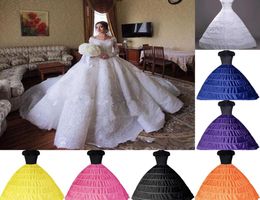 2020 Goedkope Baljurk 6 Hoepels Petticoat Bruiloft Slip Crinoline Bruids Onderrok Layes Slip 6 Hoepel Rok Voor Quinceanera Jurk CPA24665071