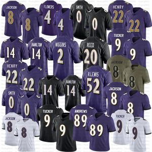 Derrick Henry Lamar Jackson Football Jersey Roquan Smith Zay Flowers Hamilton Marlon Humphrey Justin Tucker Mark Andrews Wiggins Ray Lewis Reed Madubuike Probablement