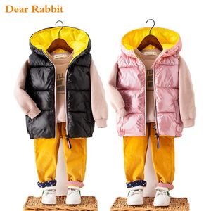 2020 Enfant Gilet Enfants Survêtement Printemps Automne Manteaux D'hiver Enfants Vêtements Chaud À Capuche Bébé Garçons Filles Gilet Pour L'âge 1-8 Ans LJ201128