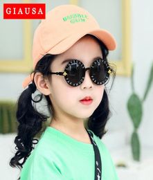 2020 Children039s Gafas de sol Girl Baby Boy Cute Summer Round Marco de gafas de sol pequeños Children039s Gamias Versión coreana Fash3104019