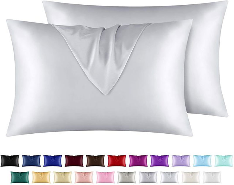 20*26 inch Silk Satin Pillow Case Cooling Envelope Pillowcase Ice Silks Skin-friendly Pillowslip Pillow Cover Bedding Supplies 19 Solid Colors