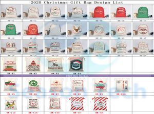 2020 Sacs-cadeaux de Noël grands sacs de toile lourde bio Sac à crampons de santa Sac à crampons avec renneurs sacs de sac de Santa Claus pour enfants3224973