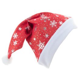 2020 Noël Père Noël Chapeaux Rouge Et Blanc Cap Chapeaux De Fête Pour Le Père Noël Costume Décoration De Noël Pour Adulte Chapeau De Noël 100pcs