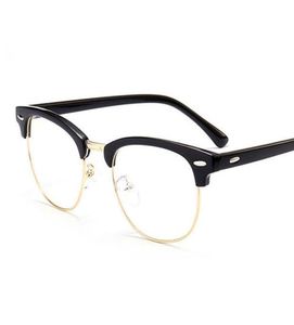 2020 Klassieke Klinknagel Half Frames Brillen Vintage Retro Optica Bril Frame Mannen Vrouwen Clear Brilmontuur Brillen de1232826