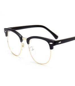 2020 Classic Rivet Half-Frames Eyeglasse Vintage rétro Optica Lunettes Eyes Fames Men Femmes Clear Spectacle Cadre Eyewear de1690720