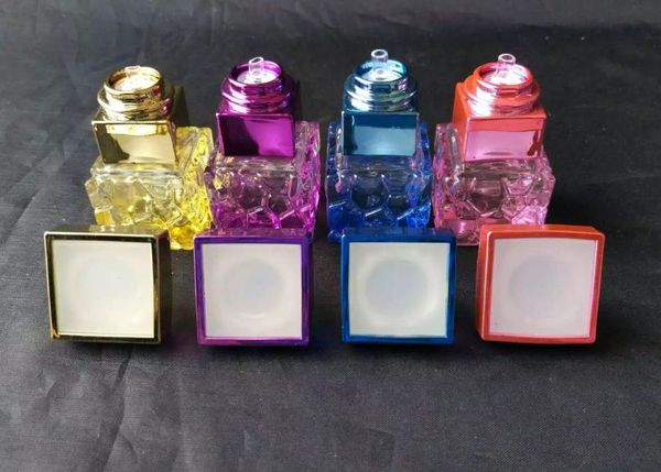 2020 Couleur petite boîte d'accessoires de bongs en verre de lampe à alcool, Pipes à fumer en verre colorées mini multicolores Pipes à main Meilleure cuillère en verre