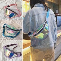 2020 Sacs de taille cool et courroie de mode Sac de fesses imperméable transparent transparent transparent punk fanny pack laser taise pour femmes hanche sac273m