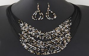 2020 Costume Bijoux Fashion Bijoux vintage Round Bohemian multicouche Collier Collier Collier Collier Set7642698