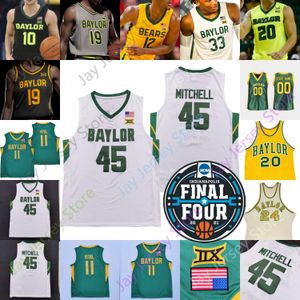 2021 Final Four Custom Baylor Basketball Jersey NCAA College Jared Butler MaCio Teague Freddie Gillespie Devonte Bandoo Mark Vital Tristan Clark