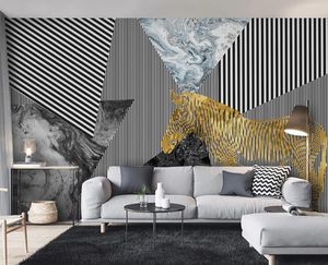 2020 lignes sur mesure de la personnalité géométrique Fond d'écran mural 3D Chambre Salon fond mur Décoration d'intérieur