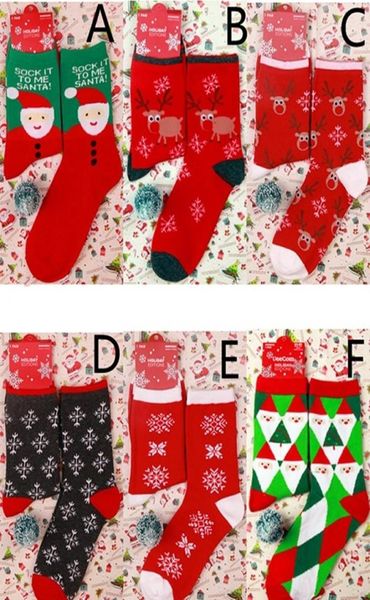 2020 Calcetines lindos de dibujos animados Elk Deer Calcetines de invierno para mujer Calcetín rojo de Navidad Algodón Mantener caliente Bebé niña niño Calcetines suaves Decorati5706347