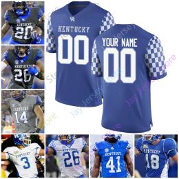 Maillot de football des Wildcats du Kentucky Cutsom 2020, NCAA College Lynn Bowden Benjamin Snell Josh Allen Akeem Hayes Kavosiey Smoke