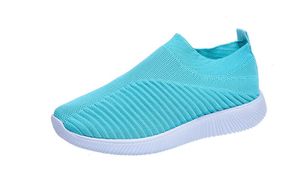 2021 Designer Sokken Schoenen Mode Dames Sneakers Trainer Zwart Wit Blauw Roze Womens Trainers Casual Shoe Runner Heavy Sole