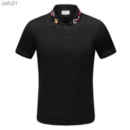 2020 designer rayure polo t-shirts serpent polos abeille floral mens haute rue mode cheval polo luxe T-shirt L230520