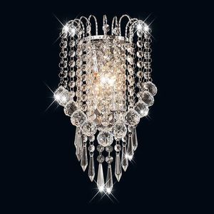 Luces LED E14 Moderne Crystal Mirror Rvs Wandlampen Lampen Blaker Fixtures Lights for Hallway Neffen Woonkamer