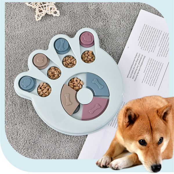 2020 Dog Puzzle Jouets Augmenter IQ Interactive Distribution lente Alimentation Pet Dog Training Games Feeder pour petit chien moyen Puppy LJ201028