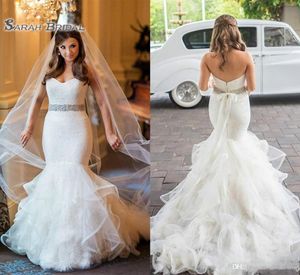 2020 elegantes vestidos de novia de sirena con hombros descubiertos y falda escalonada de tul con volantes vestido de novia de talla grande 8727460