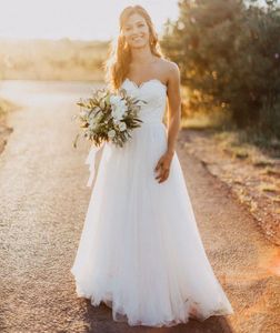 2021 Une ligne robes de mariée longue formelle jardin robes de mariée élégante chérie dentelle appliques haut tulle robes De Novia robes mari￩e
