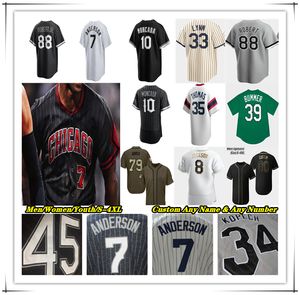 Maillot de baseball personnalisé Carlton Fisk Seby Zavala Romy Gonzalez Dylan Cease Lance Lynn Michael Kopech Mark Buehrle Joe Crede Scott Podsednik WHITE SOX Mike Clevinger