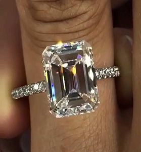 2020 Emerald Cut 3ct Lab Diamond Ring 925 Sterling Silver Jewelly Betrokkenheid trouwringen voor vrouwen Bridal Party Accessory9372758