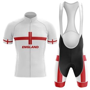 2024 England Cycling Jersey Set Summer Mountain Bike Clothing Pro Bicycle Jersey Sportswear Suit Maillot Ropa Ciclismo