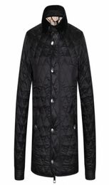 2020 Angleterre Mode Hommes Diamant Veste Coton Rembourré À Manches Longues Royaume-Uni Hommes Classique Outwear Londres Manteau Matelassé Mâle Vêtements Noir8593700