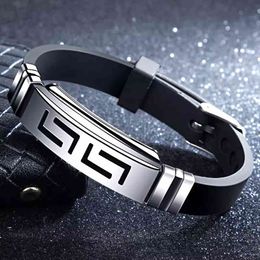 2020 explosie modellen mode polsbandje mannen armbanden armbanden rubber roestvrij staal punk siliconen zwarte vrouwen touw ketting trendy