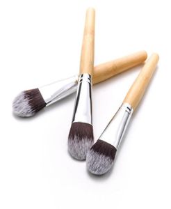 2020 Masque Facial Brosse Outil Cosmétique Maquillage Fondation Brosse Fibre Cheveux Bambou Poignée Poudre Anti-cernes Masque Brosses Outil3616037