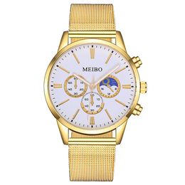 2020 Directo de fábrica s Comercio exterior Estilo popular Negocio de moda Reloj de tres ojos Cinturón de malla Reloj de cuarzo informal al aire libre Whole218K