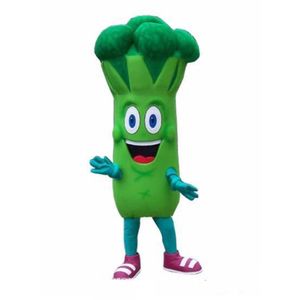 2020 Vente d'usine Costume de mascotte de brocoli chaud Légumes de dessin animé Personnage de thème Anime Costumes de fantaisie de fête de carnaval de Noël