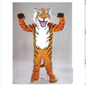 2020 Costume de mascotte de tigre d'usine Taille adulte personnage de dessin animé Carnival Party Testifit Suit Fancy Dish2487