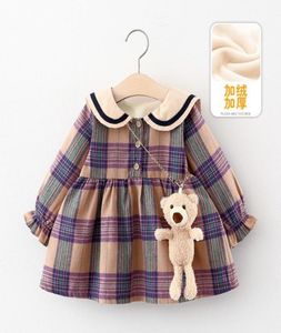 2020 automne nouveau-né bébé fille robe vêtements enfant en bas âge filles princesse Plaid robes d'anniversaire pour bébé bébé vêtements 02y Vestidos4113932