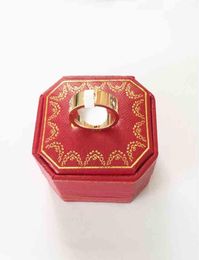 2020 Fashion Brand Titanium Steel Rose Gold Love Ring Ring Silver Ring Ring Joya de boda Presente de cumpleaños para mujeres 4079551