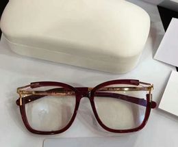 2020 design de mode Qualtiy CE2689 femmes élégantes lunettes grand cadre carré en métal et étui complet en planches pures pour les galssses de prescription OEM