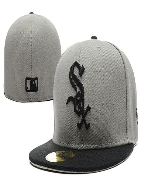 2020 Fashion Fitted Hats de haute qualité Chicago Designer Chapeaux d'équipe White Sox Logo Broderie Hap Hip Hop Outdoors Sports Caps mixtes2144303