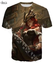 2020 Fashion Game League of Legends T-shirt Men Femmes 3D Impression Papercraft Anivia Miss Fortune Streetwear décontracté à manches courtes Tops2857768