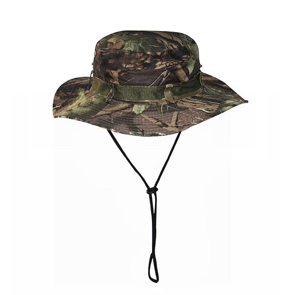 2021 mode en plein air pêcheur chapeau alpinisme pêche camouflage Benney casquette jungle rond chapeaux