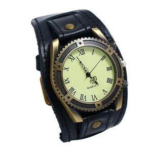 2020 Fashion Horloges Mannen Punk Retro Eenvoudige Pin Gesp Lederen Band Horloge Relogio Masculino Quartz Watches220s