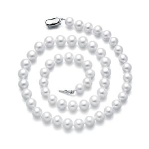 2020 mode witte parel ketting 8-9mm hoge kwaliteit natuurlijke zoetwater parel choker kettingen voor vrouwen sieraden gift spez Q0531