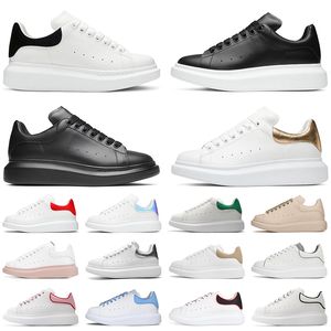 Luxury Designer Shoes Chaussures de loisirs hommes et femmes Calf Leather Lace-up Sneaker Oversized Rubber Sole Trainers Flat alexander mcqueens Platform Sneakers