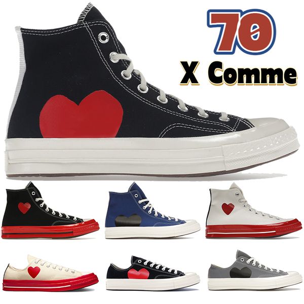 Zapatos casuales de lujo para hombre Chucks All-Star 70 x Comme Hi ox White black Egret Red Midsole Blue Quartz zapatillas de deporte de diseñador de moda para mujer EUR 35-44