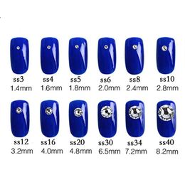 2020 dos plat AB couleur cristal ongles strass 3D bijoux verre diamant gemmes Nail Art décoration bricolage artisanat strass